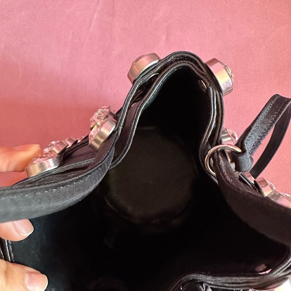Alexander Wang Black Crystal Roxy Mini Bucket Bag - Picture 9 of 11